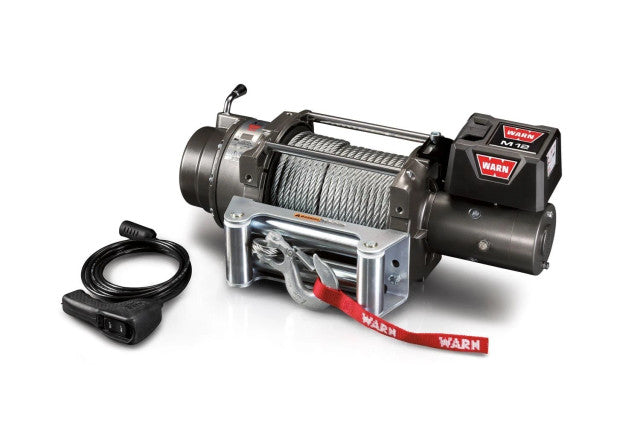 WARN M12 Heavy Duty 12000lb Recovery Electric Winch 12V - Wire Rope