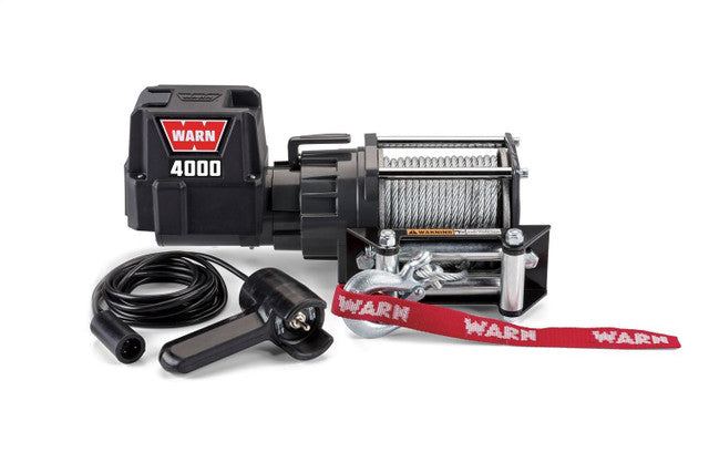 WARN 4000 DC Electric Utility Winch 4000lb 12V - Steel Rope