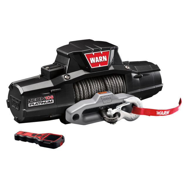 WARN ZEON 10-S Platinum 10000lbs Electric Winch 12V - Synthetic Rope - Wireless Remote