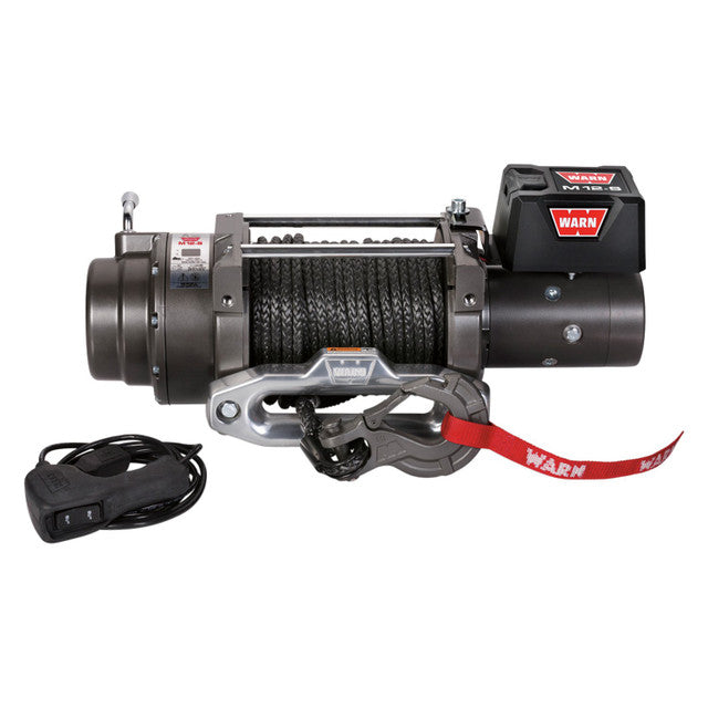 WARN M12-S 12000lb Recovery Electric Winch 12V - Synthetic Rope