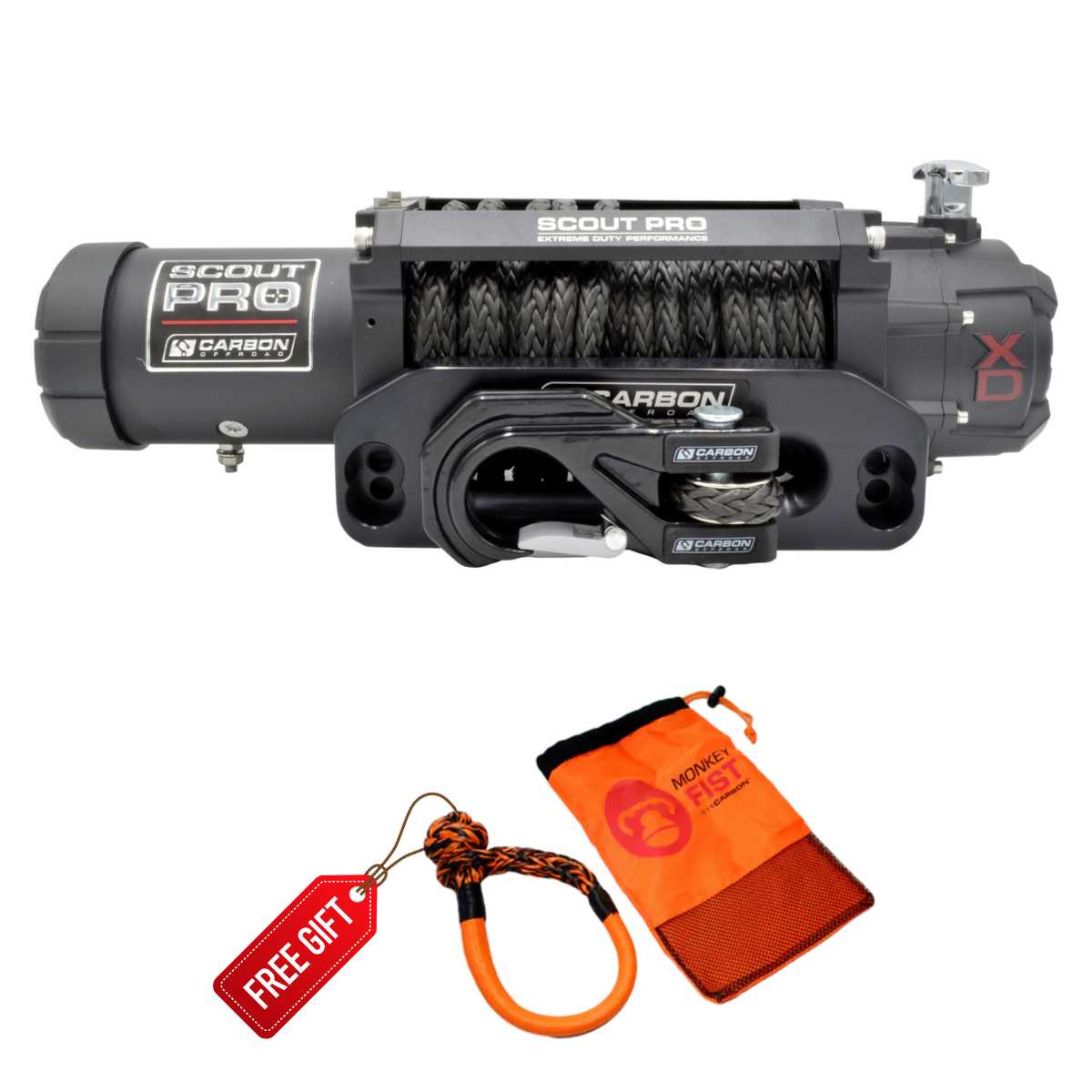 Carbon Scout Pro 12.0 Extreme Duty 12000lb Fast Electric Winch V3