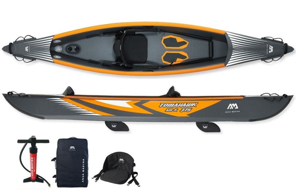 Aqua Marina Tomahawk Air-K 375 1 Person Inflatable Drop-Stitch Kayak