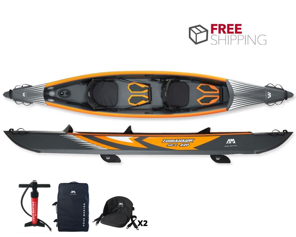 Aqua Marina Tomahawk Air-K 440 2 Person Inflatable Drop-Stitch Kayak