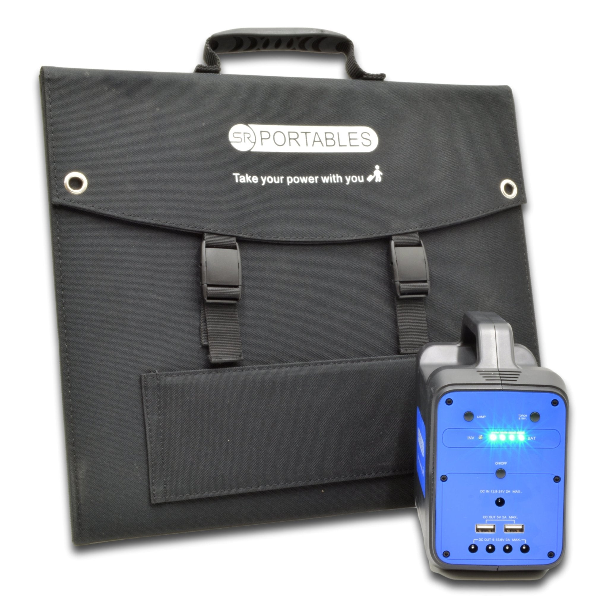 SR Portables Thia 130wh 10ah Portable Lithium Solar Generator Plus 40w Solar Panel - Carbon Offroad