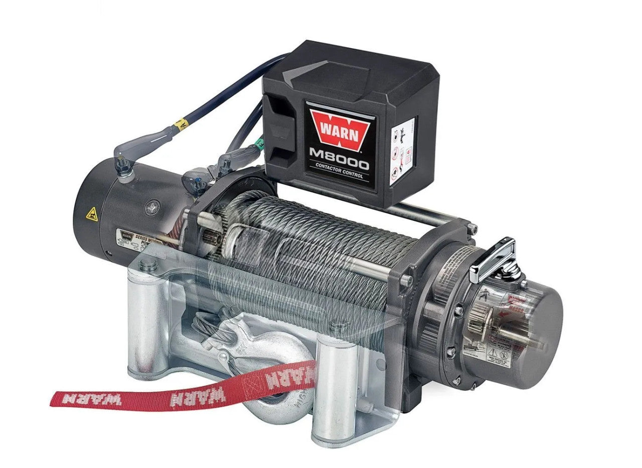 WARN M8 12V 8,000lbs Recovery Winch - Steel Rope