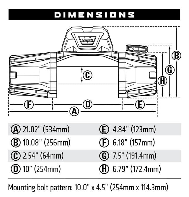 WARN VR EVO 8-S 8000lbs 12V Winch - Synthetic Rope