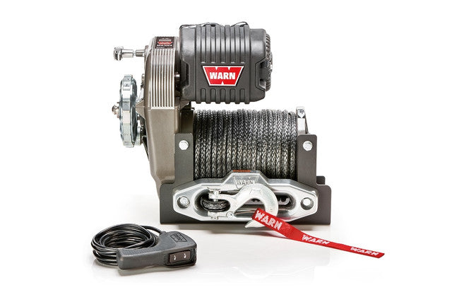 WARN M8274-S 12V 10,000lbs High Mount Winch - Spydura Synthetic Rope