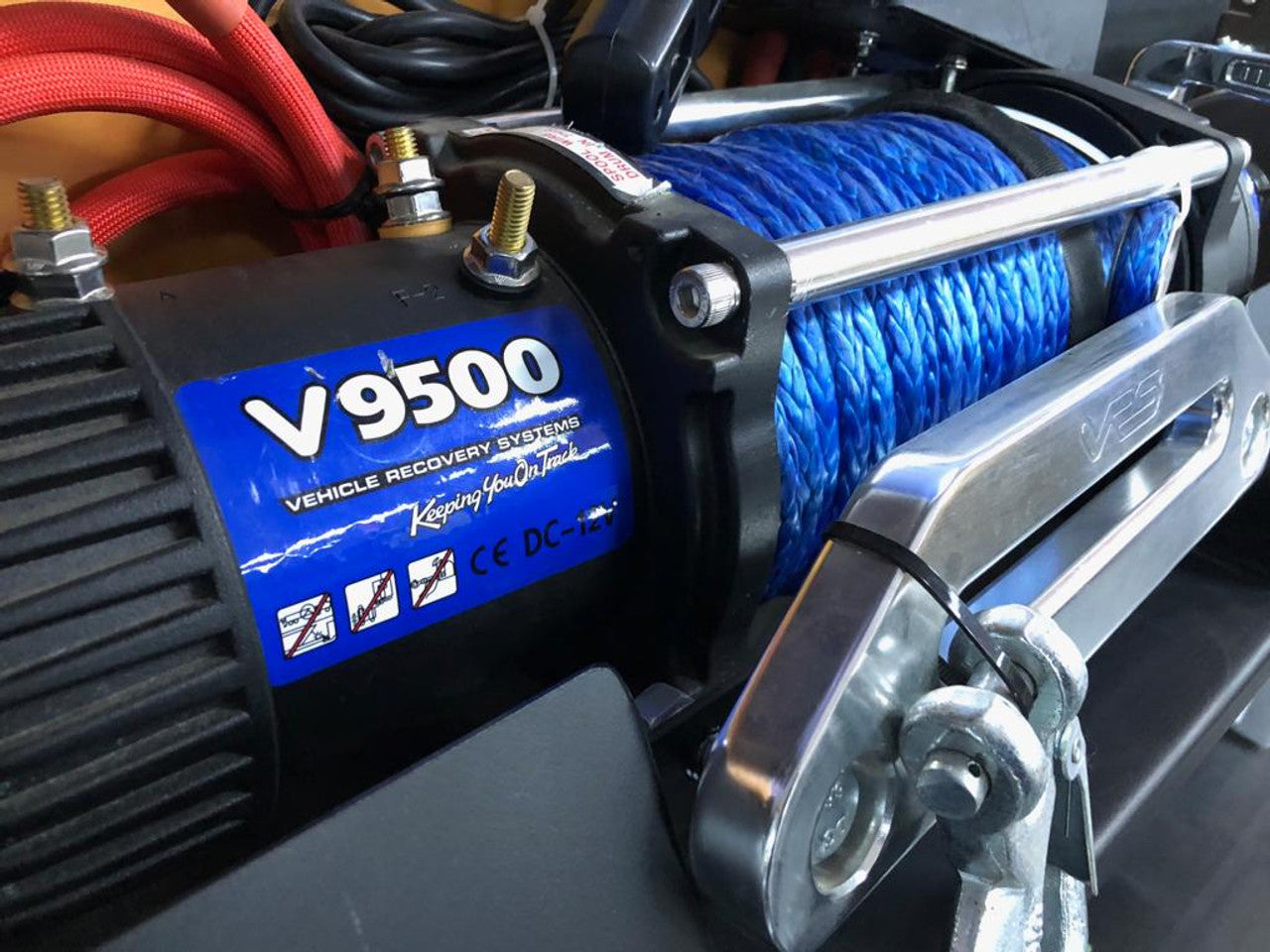 VRS 9500lb 12v Electric Winch With Synthetic Rope