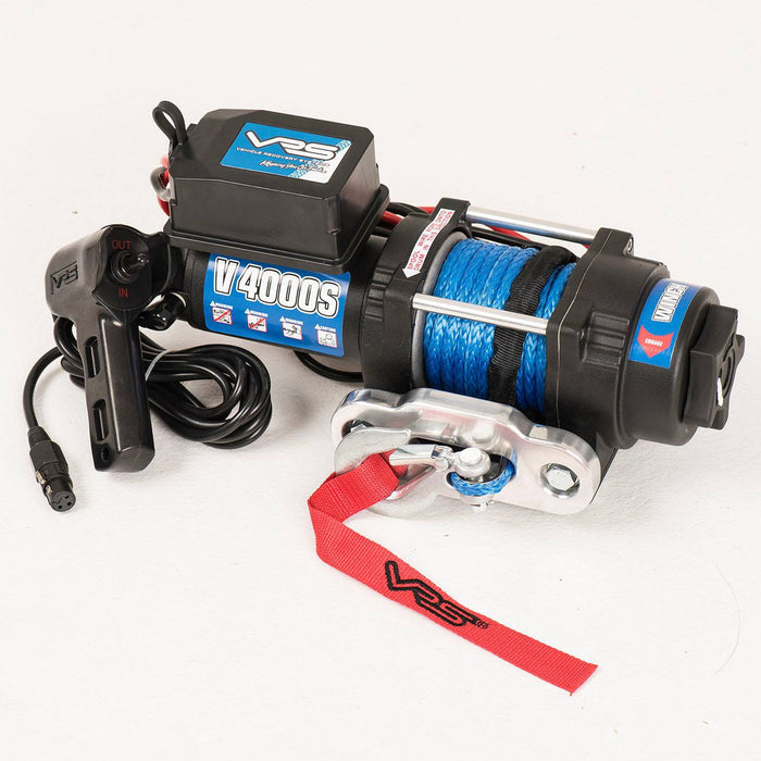 VRS Utility Electric Winch 12V 4000lb With Synthetic Rope