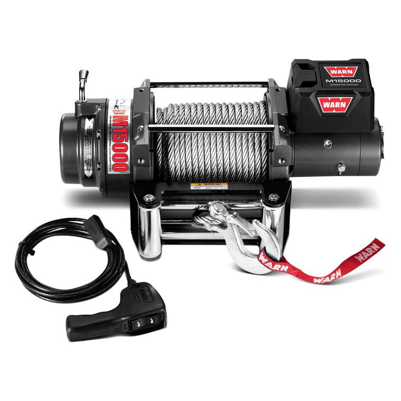 WARN M15 15000lb Electric Recovery Winch 24V - Steel Rope