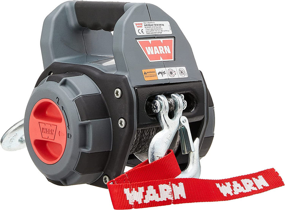 WARN Portable Drill Powered Winch - Synthetic Rope - 750lbs