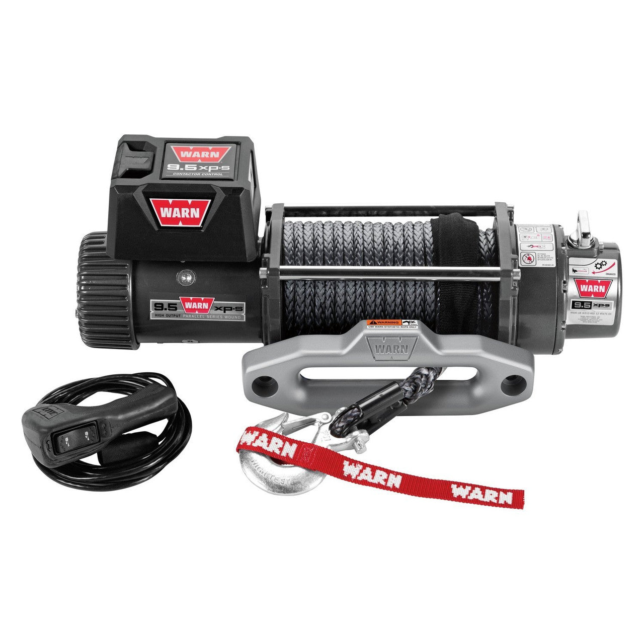 WARN 9.5xp-S 12V 9,500 Lbs Recovery Winch - Spydura Synthetic Rope