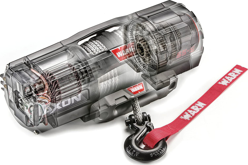 WARN AXON 55-S Powersports ATV UTV Electric Winch 5500lbs -Synthetic Rope