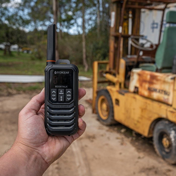EcoXgear ECOXTALK EXG200 2-Watt IP67 Handheld UHF Radio Twin Pack