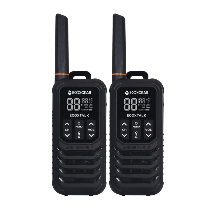 EcoXgear ECOXTALK EXG200 2-Watt IP67 Handheld UHF Radio Twin Pack