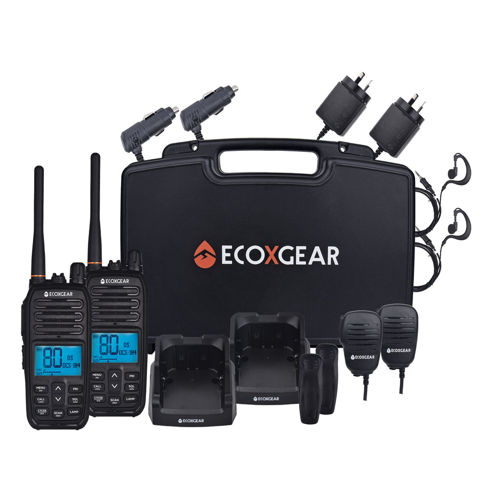 EcoXgear ECOXTALK EXG500 5-Watt Long Range IP67 Handheld UHF Radio Twin Pack