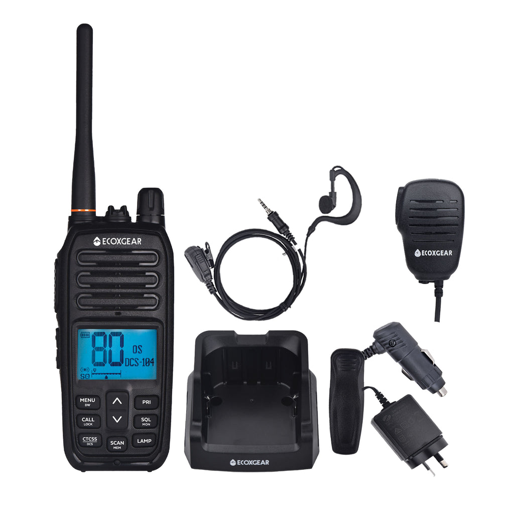 EcoXgear ECOXTALK EXG500 5-Watt Long Range IP67 Handheld UHF Radio