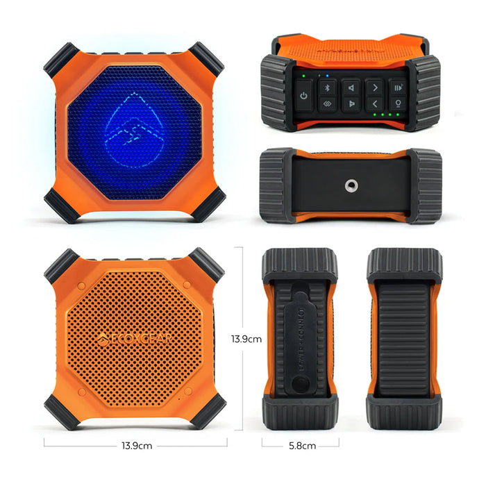 EcoXgear EcoEdge + Orange Waterproof Speaker