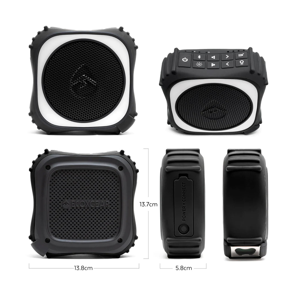 EcoXgear EcoEdge Pro Black Waterproof Speaker