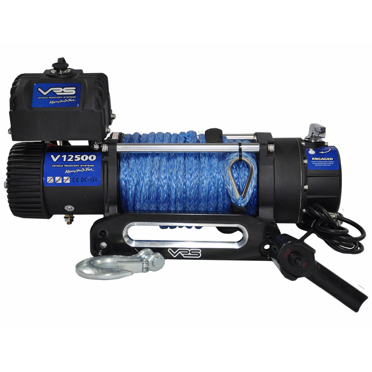 VRS 12500lb Electric Winch 12V With Synthetic Rope