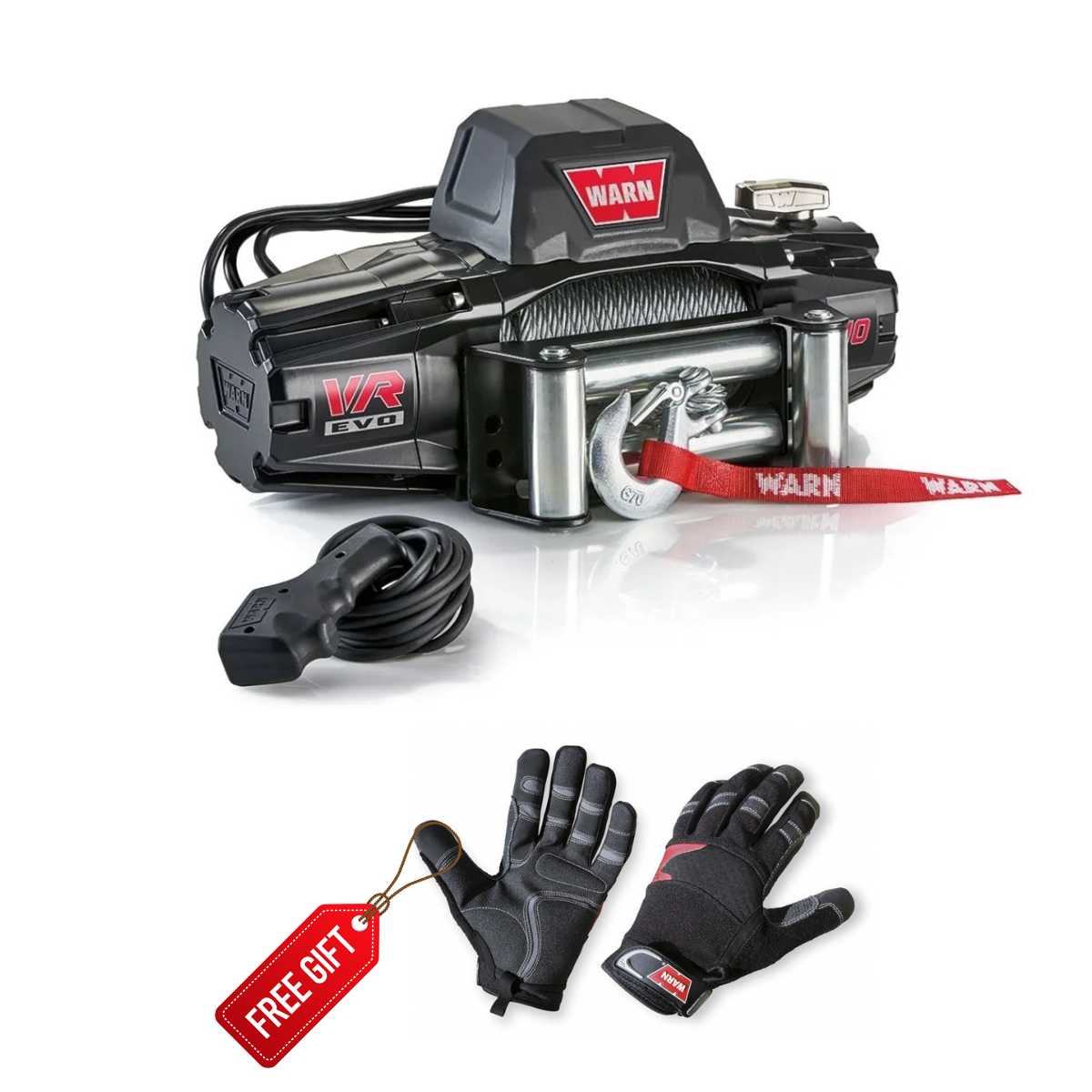 WARN VR EVO 10 10,000lb 12V Winch - Steel Rope