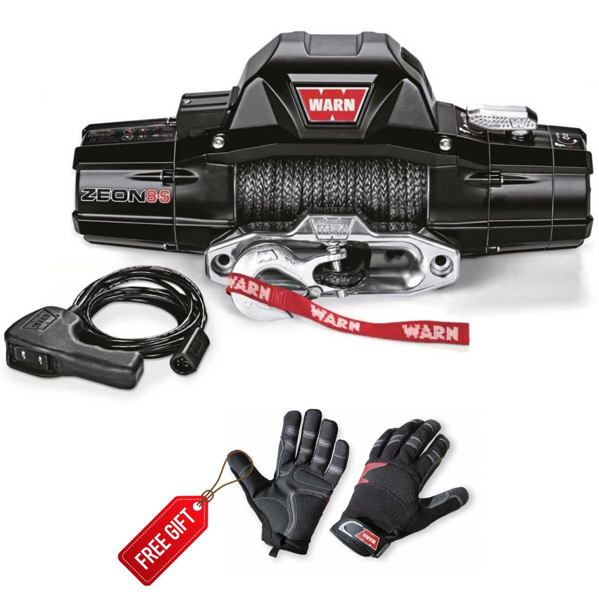 WARN ZEON 8-S 8000lbs 12V Winch - Synthetic Rope