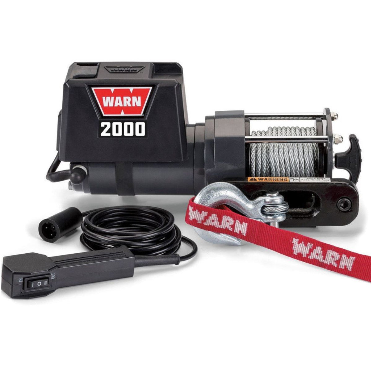 WARN 2000 DC 12V Electric Utility Winch 2000lb - Steel Rope