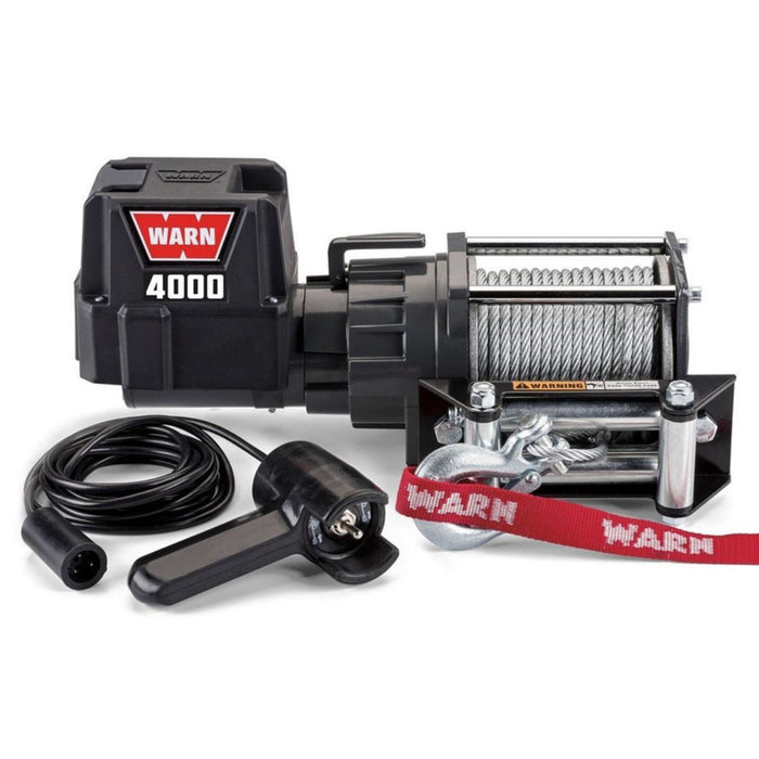 WARN 4000 DC Electric Utility Winch 4000lb 12V - Steel Rope