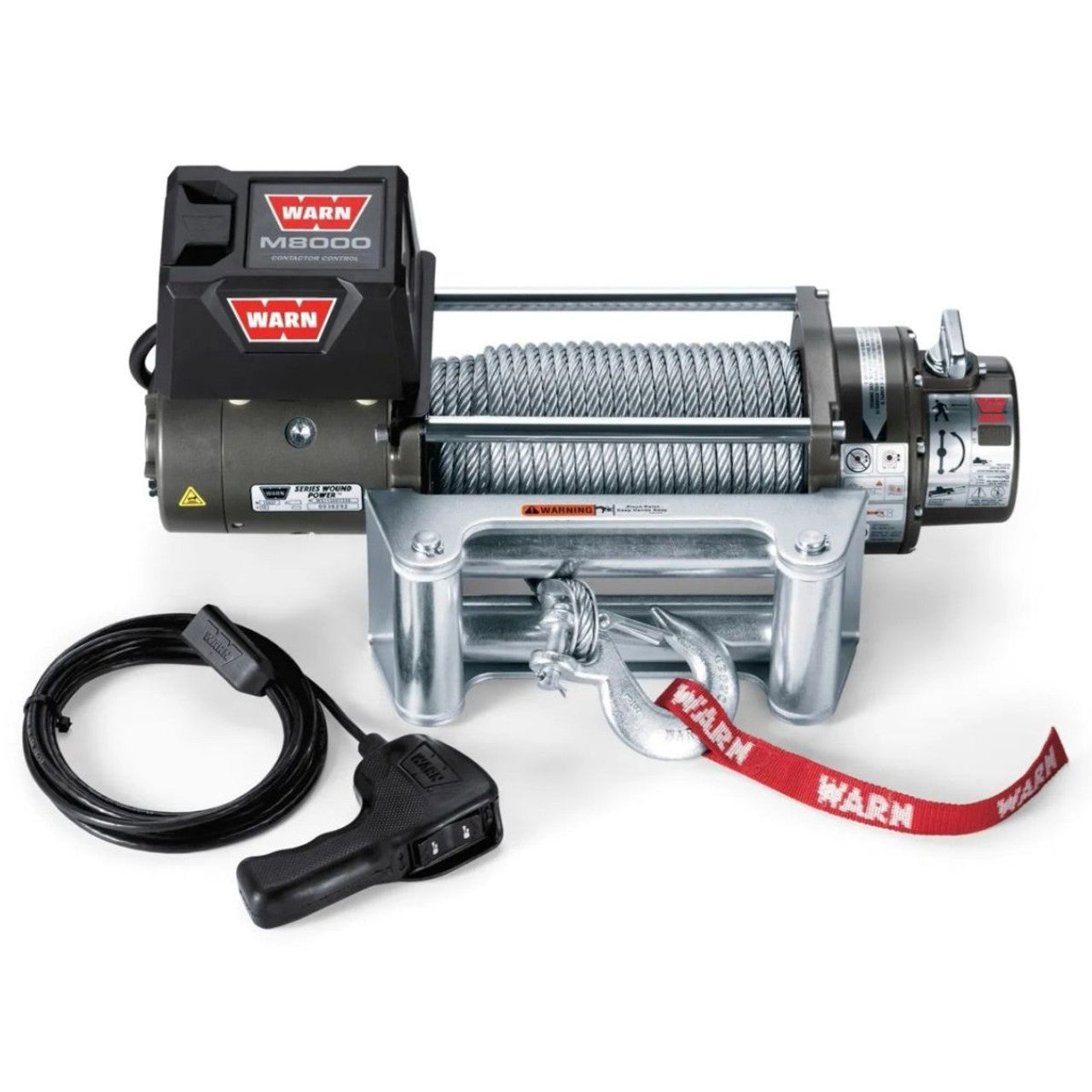 WARN M8 12V 8,000lbs Recovery Winch - Steel Rope