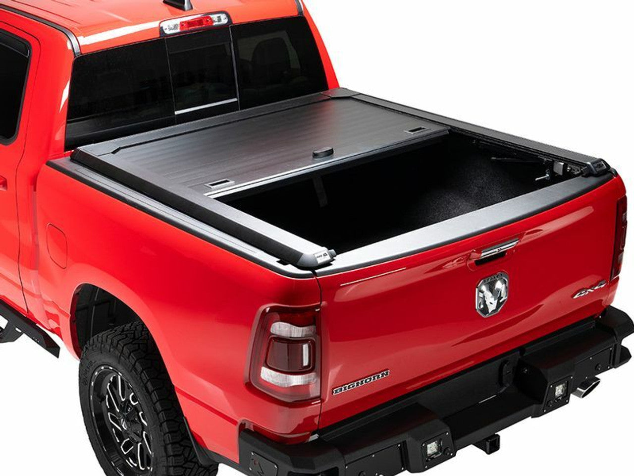 A.R.E. Double Cover Retractable Truck Bed Tonneau Cover | Fits RAM 1500 DS Crew Cab W/Out RAMBOX