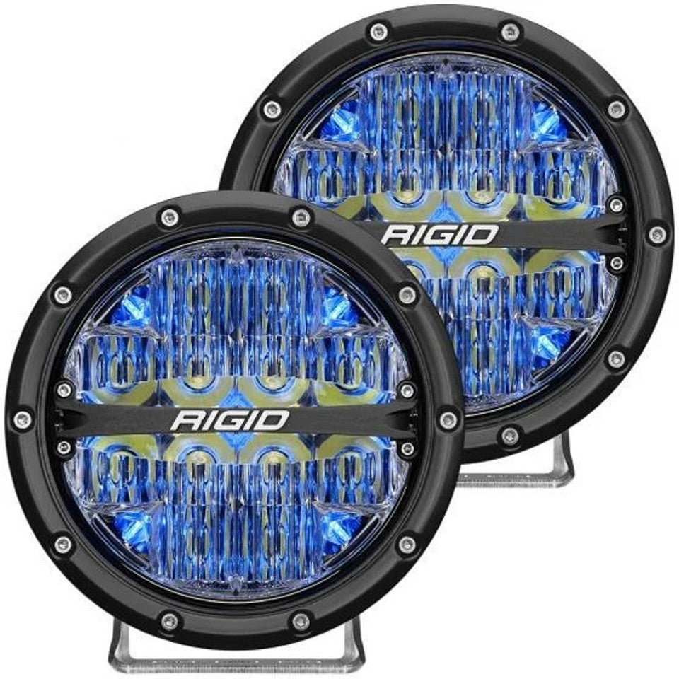 Rigid Industries 360-Series 6inch LED Off-Road Drive Optic W/Blue Backlight | Pai