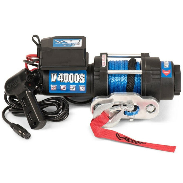 VRS Utility Electric Winch 12V 4000lb With Synthetic Rope