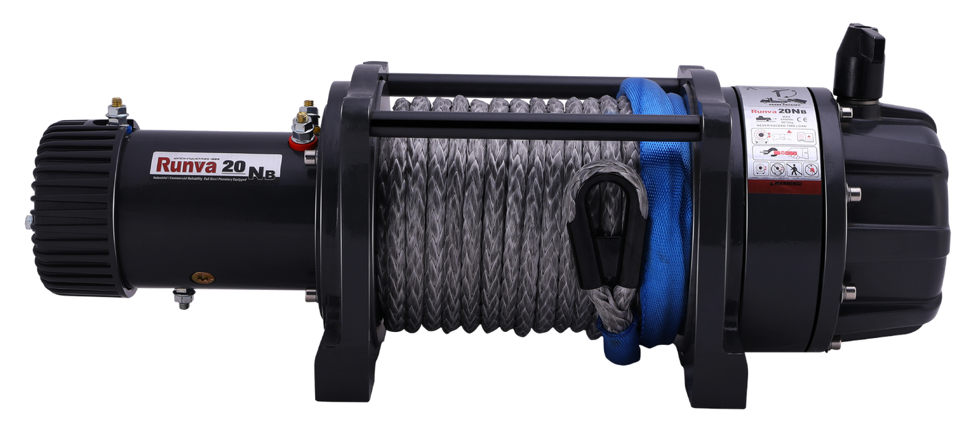 Runva EWB20000 Premium Winch 24V with Synthetic Rope — Adventure Warehouse
