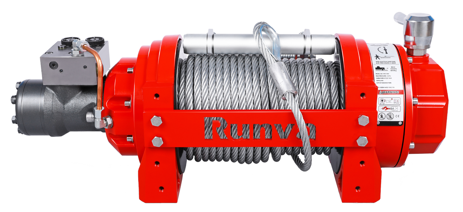 Runva HWV15000 Hydraulic Winch with Steel Cable