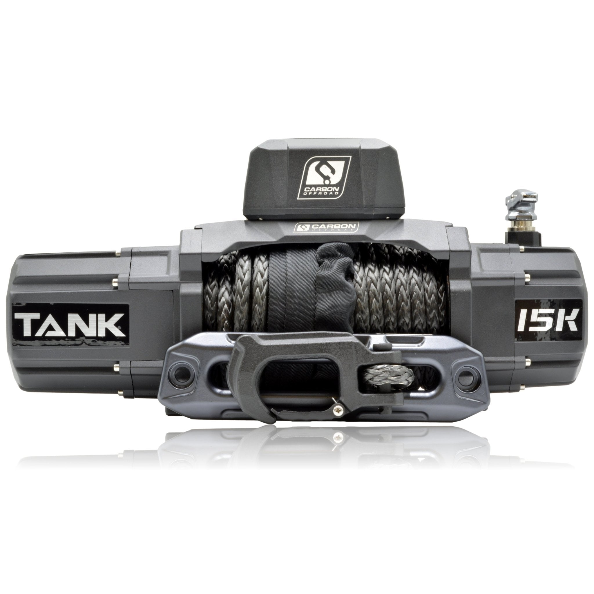 Carbon Tank 15000lb Large 4x4 Winch Kit IP68 12V - Carbon Offroad