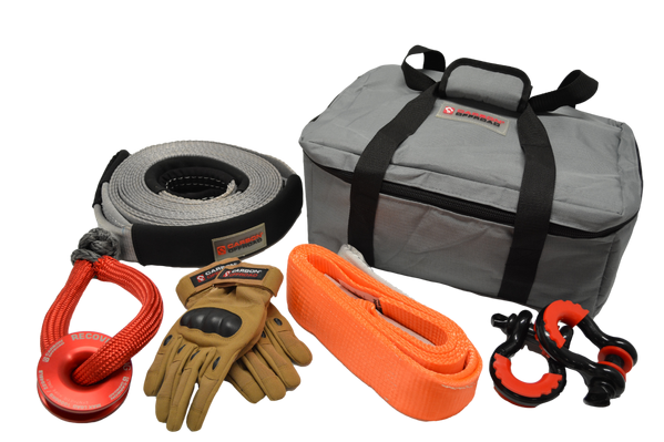 Carbon Offroad Essential Snatch and Winch 4x4 Recovery Kit