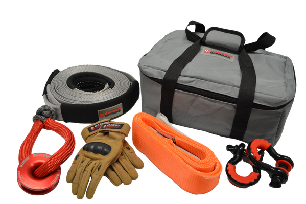 Carbon Offroad Essential Snatch and Winch 4x4 Recovery Kit