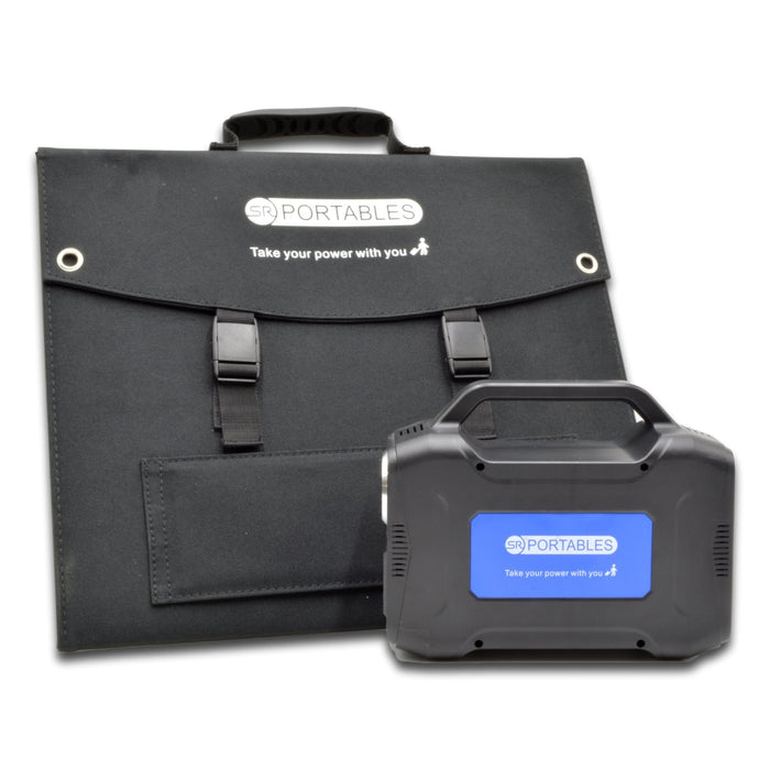 SR Portables Thia 130wh 10ah Portable Lithium Solar Generator Red Plus 40w Solar Panel - Carbon Offroad