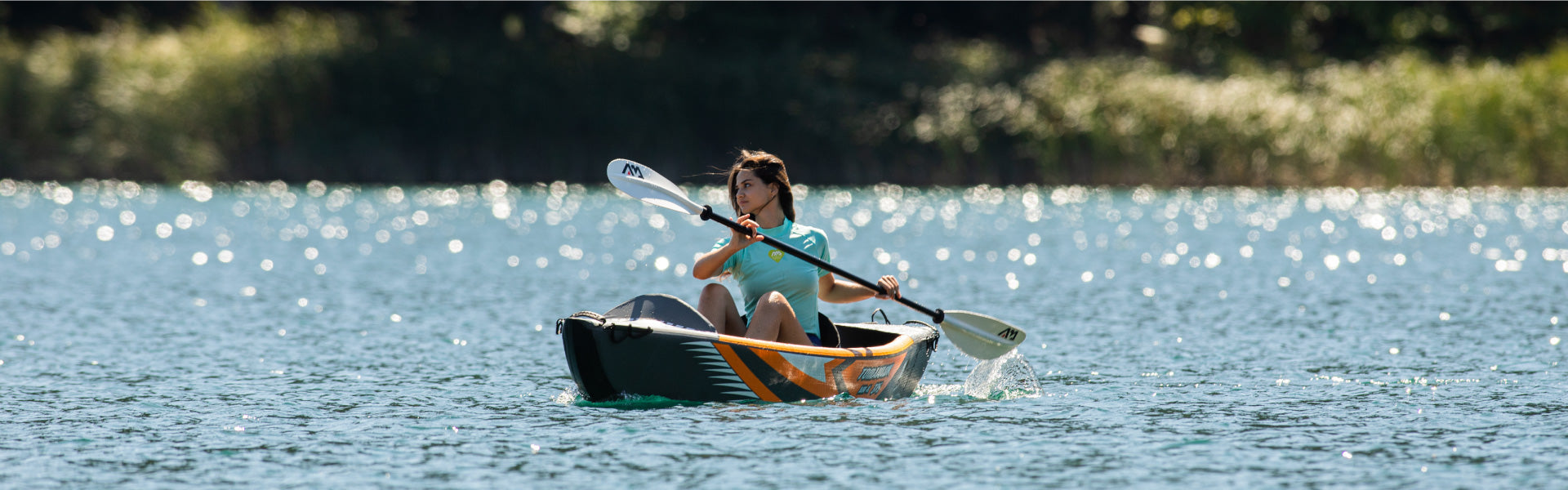 Aqua Marina Tomahawk Air-K 375 1 Person Inflatable Drop-Stitch Kayak