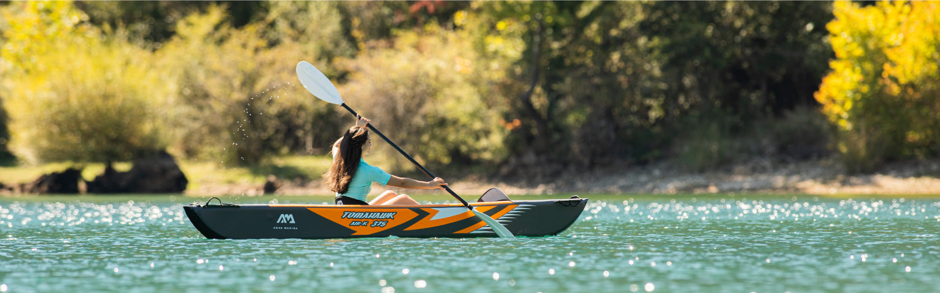 Aqua Marina Tomahawk Air-K 375 1 Person Inflatable Drop-Stitch Kayak